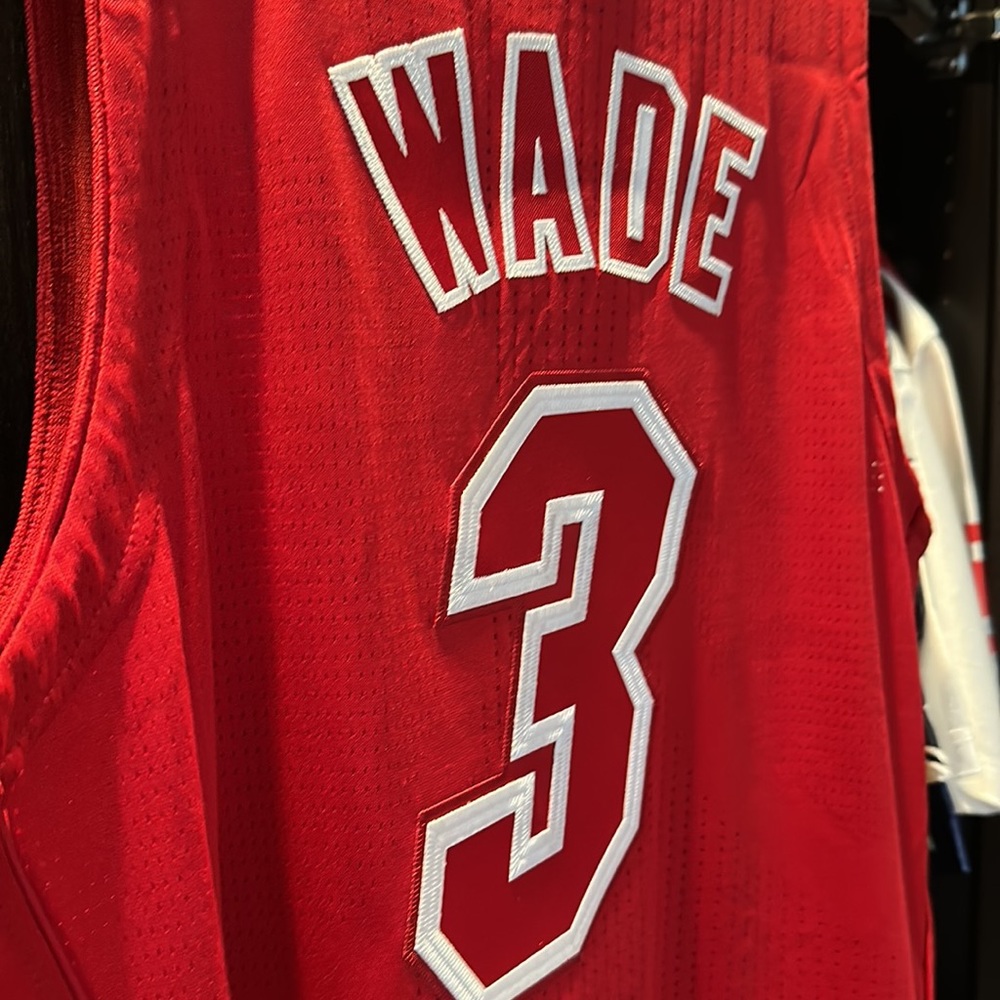 Dwyane Wade Miami Heat Mitchell & Ness 2012 Authentic NBA Jersey - Scarlet - Picture 8 of 9